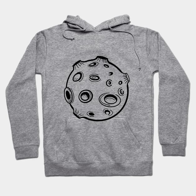 Moon. doodle style doodle. Planet icon Hoodie by Var Space